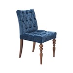 Изумительный стул из синего бархата