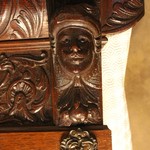 Дубовая настенная вешалка в стиле неоренессанс 1850-х гг. 