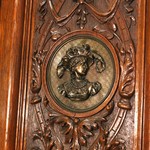 Антикварный немецкий буфет с раскрепованным фасадом и арочной нишей 1870-х гг. 