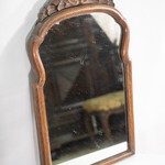 Антикварное настенное зеркало с резным навершием 1880-х гг.