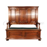 Антикварная скамья с высокой спинкой 1870-х гг. 