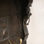 Антикварная настенная вешалка с зеркалом 1880-х гг. 