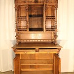 Антикварный французский буфет с витражной вставкой 1870-х гг. 