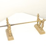 Комплект антикварных таганов и каминных аксессуаров из латуни 1870-х гг. 