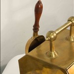 Антикварное латунное ведро для золы (зольник) с совочком 1900-х гг. 