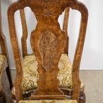Комплект ореховых стульев с фигурными спинками 1900-х гг.