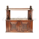 Антикварный навесной шкафчик с зеркальным полотном 1900-х гг. 