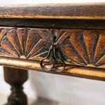 Антикварный стол с резным подстольем 1890-х гг.