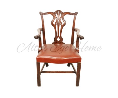 Антикварное кресло в стиле Чиппендейл 1890-х гг. 