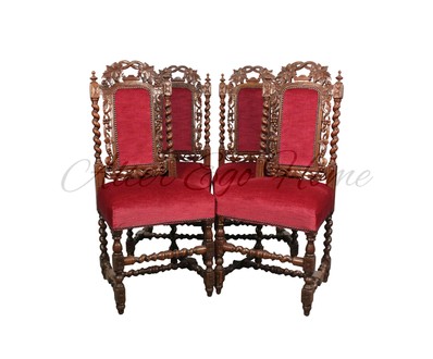 Комплект из 4-х антикварных стульев в стиле неоренессанс 1850-х гг. 