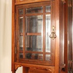 Антикварная викторианская витрина из палисандра 1870-х гг. 