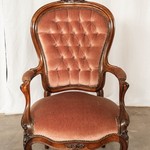 Комплект из двух антикварных палисандровых кресел со спинками капитоне 1840-х гг. 