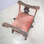 Антикварное курульное кресло 1870-х гг.