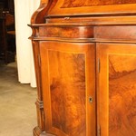 Антикварный шкаф-секретер с разомкнутым фронтоном 1950-х гг. 