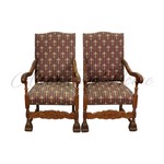Пара антикварных кресел в стиле необарокко 1900-х гг. 