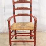 Антикварное кресло с полихромной окраской 1910-х гг. 