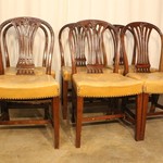 Комплект из 6-ти антикварных стульев со сквозной спинкой 1900-х гг. 