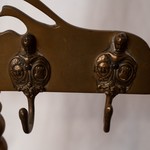 Антикварный набор для камина из латуни 1890-х гг.