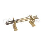 Комплект антикварных таганов и каминных аксессуаров из латуни 1870-х гг. 