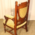 Антикварное кресло с резной спинкой 1900-х гг. 
