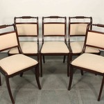 Комплект из 6-ти винтажных стульев для столовой из темной махагони 1950-х гг. 