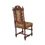 Комплект из 3 антикварных стульев  из дуба с текстильной обивкой