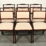 Комплект из 6-ти винтажных стульев для столовой из темной махагони 1950-х гг. 