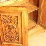 Антикварный французский буфет с витражной вставкой 1870-х гг. 