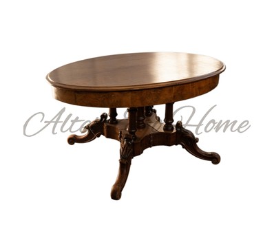Антикварный стол с фигурной ножкой 1850-х гг. 