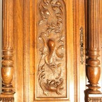 Антикварный буфет с резными композициями 1860-х гг. 