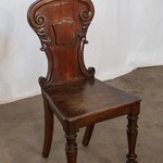 Комплект английской антикварной мебели из небольшого столика и стула 1870-х гг. 