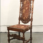 Антикварный стул с резной спинкой 1850-х гг. 