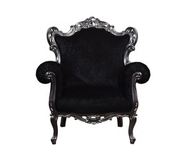 Черное кресло в стиле барокко