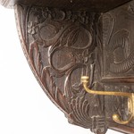 Антикварная настенная вешалка с резным декором 1840-х гг. 