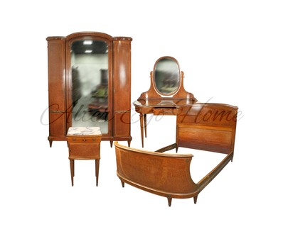 Комплект антикварной ореховой мебели для спальни 1870-х гг.  