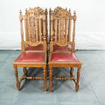 Комплект антикварных стульев с ажурными спинками 1860-х гг.