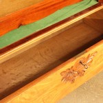 Антикварный платяной шкаф в стиле неорококо с резным навершием 1860-х гг.