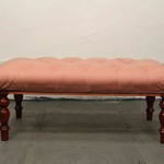 Винтажная скамья с обивкой капитоне 1950-х гг. 