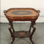 Антикварный чайный столик со съемным подносом 1840-х гг.