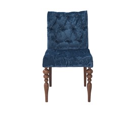 Изумительный стул из синего бархата