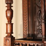 Антикварный ореховый резной буфет 1860-х гг. 