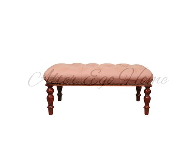 Винтажная скамья с обивкой капитоне 1950-х гг. 