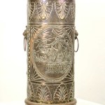Антикварная подставка для зонтов из латуни 1880-х гг. 