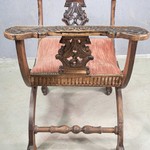 Антикварное курульное кресло 1870-х гг.