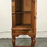 Антикварный шкаф с арочным резным убранством на высоких ножках 1860-х гг.  