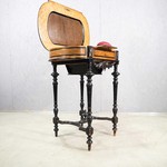Антикварный столик для рукоделия на высоких ножках 1850-х гг.