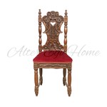 Антикварный резной стул с антропоморфным маскароном 1850-х гг. 