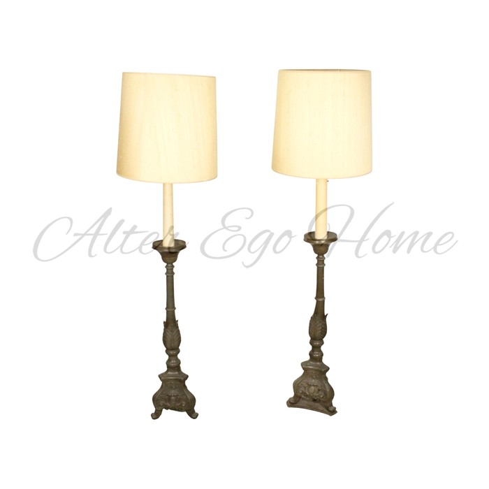 Пара антикварных напольных ламп 1890-х гг. 