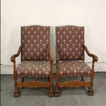 Пара антикварных кресел в стиле необарокко 1900-х гг. 